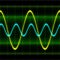 Texture wave oscilloscope 3D illustration