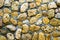 Texture of yellow stone coquina wall