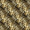 Textured 3d gold geometric seamless pattern. Vector modern ornam