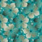 Textured abstract floral seamless pattern. Vector turquoise mode