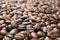 Textured background of coffee beans