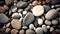 A textured background featuring pebble stones, suitable for use as a wallpaper or background image.