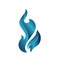 textured blue fire flames logo vector design icons elements