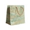 Textured blue with gold creased paper gift bag