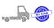 Textured By Car Stamp and Recursive Delivery Car Chassi Icon Composition
