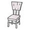 textured cartoon doodle of a  wooden chair