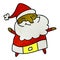 textured cartoon of a jolly father christmas