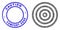Textured Caution Comfort Zone Stamp and Net Irregular Mesh Concentric Circles Icon