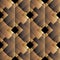 Textured dark brown 3d geometric seamless pattern. Vector ornamental grunge background. Surface abstract backdrop