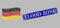 Textured Flood Zone Watermark and Pointer Waving Germany Flag - Collage with Route Marks