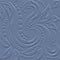 Textured floral 3d seamless pattern. Embossed blue vector background. Repeat floral emboss backdrop. Vintage grunge leaves, lines