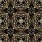 Textured floral seamless pattern. Vintage luxury background. Vector gold Baroque style ornament. Damask golden design with flowers