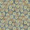 Textured flower meadow seamless vector pattern in muted colors