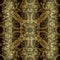 Textured gold 3d greek floral seamless pattern. Vector surface Baroque style background. Vintage embroidery ornate