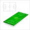 Textured green grass football or soccer field. Sketch of soccer pitch. Vector illustration