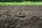 Textured ground surface as background. Fertile soil for farming and gardening