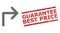 Textured Guarantee Best Price Seal Stamp and Halftone Dotted Turn Right