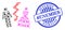 Textured hashtag Enemies Stamp and Covid-2019 Divorce Persons Mosaic Icon