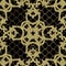Textured luxury gold 3d seamless pattern. Grunge stippled lace backdround. Repeat vector dotted backdrop. Surface 3d texture.