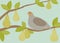 Textured partridge and pear tree