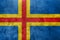 Textured photo of the flag of Aland