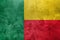 Textured photo of the flag of Benin