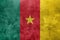 Textured photo of the flag of Cameroon