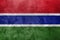 Textured photo of the flag of The Gambia
