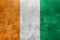 Textured photo of the flag of Ivory Coast