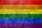 Textured photo of rainbow LGBT pride flag