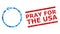 Textured Pray for the USA Stamp and Rotate Ccw Composition of Rounded Dots