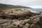 The textured shore line at Pinnacle Point