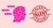 Textured Talent Stamp and Pink Lovely Rush Mind Mosaic