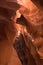 The textured walls of a Arizon slot canyon