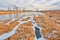 Textured Winter Landscape of the Bow River, Calgary