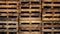 Textured Wooden Pallet Stacks for Storage