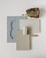 Textures mood board. Material samples interior design. Moodboard for architects styling and selection. Top view moodboard