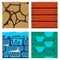 Textures for Platformers Icons Vector Set of Wood