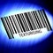 texturising - barcode with futuristic blue background