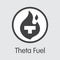 TFUEL - Theta Fuel. The Icon of Money or Market Emblem.