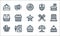 th of july line icons. linear set. quality vector line set such as capitol, cupcake, eagle, justice, document, crop top, barbecue