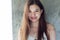 Thai adult beautiful girl relax and smile