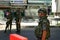 Thai army checkpoint on silom road