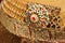 Thai belt decorated with colorful gemstones