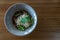 Thai boat noodle soup Kuaytiaw reua This delicious Thai noodle soup Local food in Thailand that can be eaten in general is