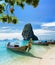 Thai boats on Phra Nang beach, Thailand