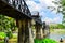 Thai Burma Death Railway Bridge on the River kwai ,Kanchaburi Thailand