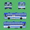 Thai bus blue sky yellow white transport car vehicle driver fare passenger autobus omnibus coach rail bench chair stool armchair s