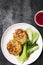 Thai Chicken Burgers with Sweet Chili Sauce and Asian Greens