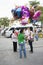 Thai children and parent travel visit and shopping small fantasy balloon